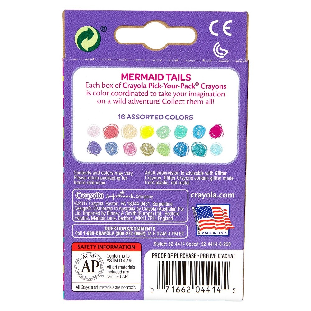 slide 2 of 5, Crayola Crayon Pack - Mermaid Tales, 16 ct