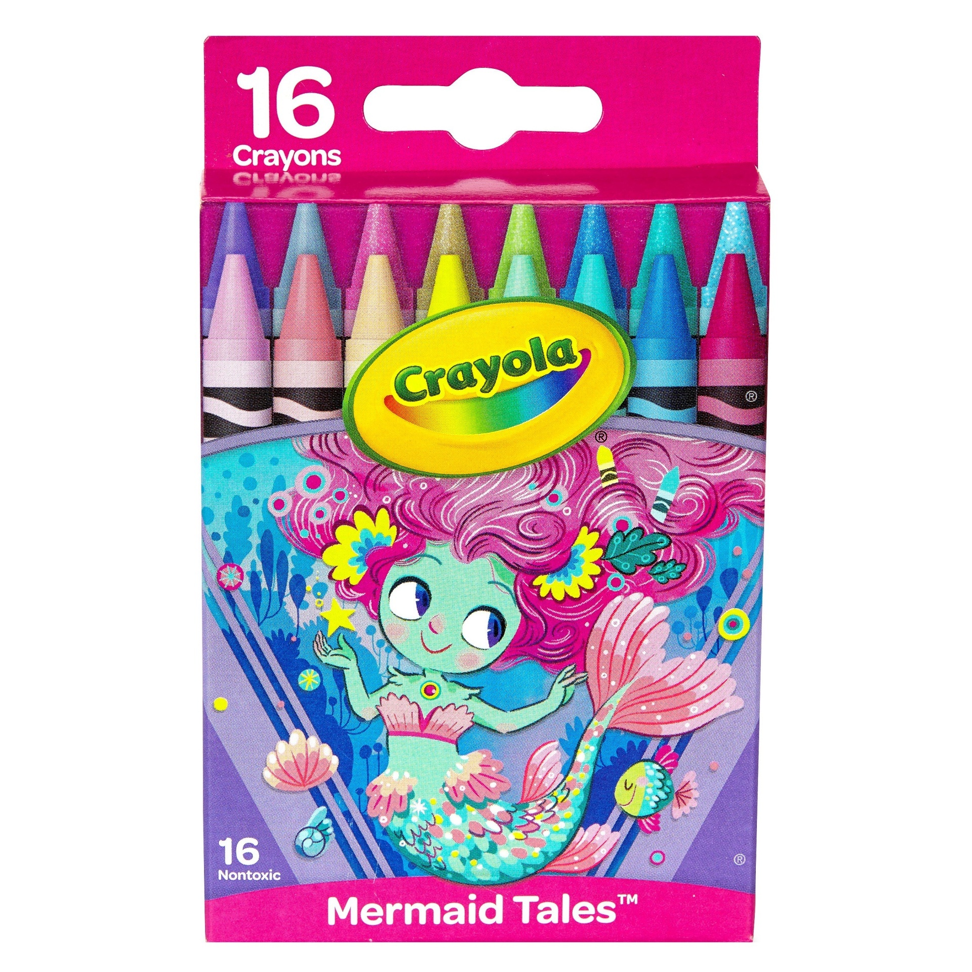 slide 1 of 5, Crayola Crayon Pack - Mermaid Tales, 16 ct