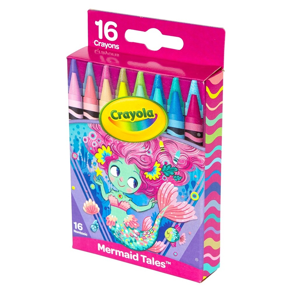 slide 3 of 5, Crayola Crayon Pack - Mermaid Tales, 16 ct