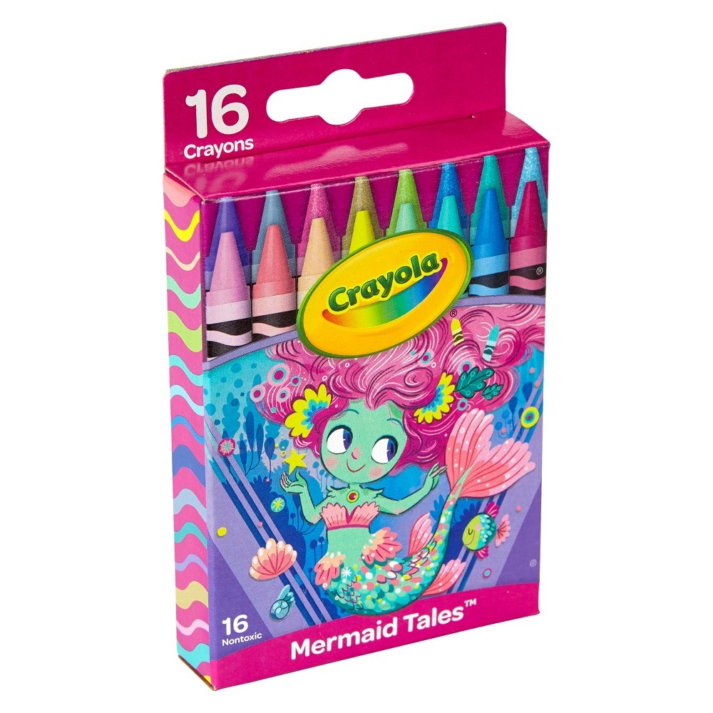 slide 5 of 5, Crayola Crayon Pack - Mermaid Tales, 16 ct