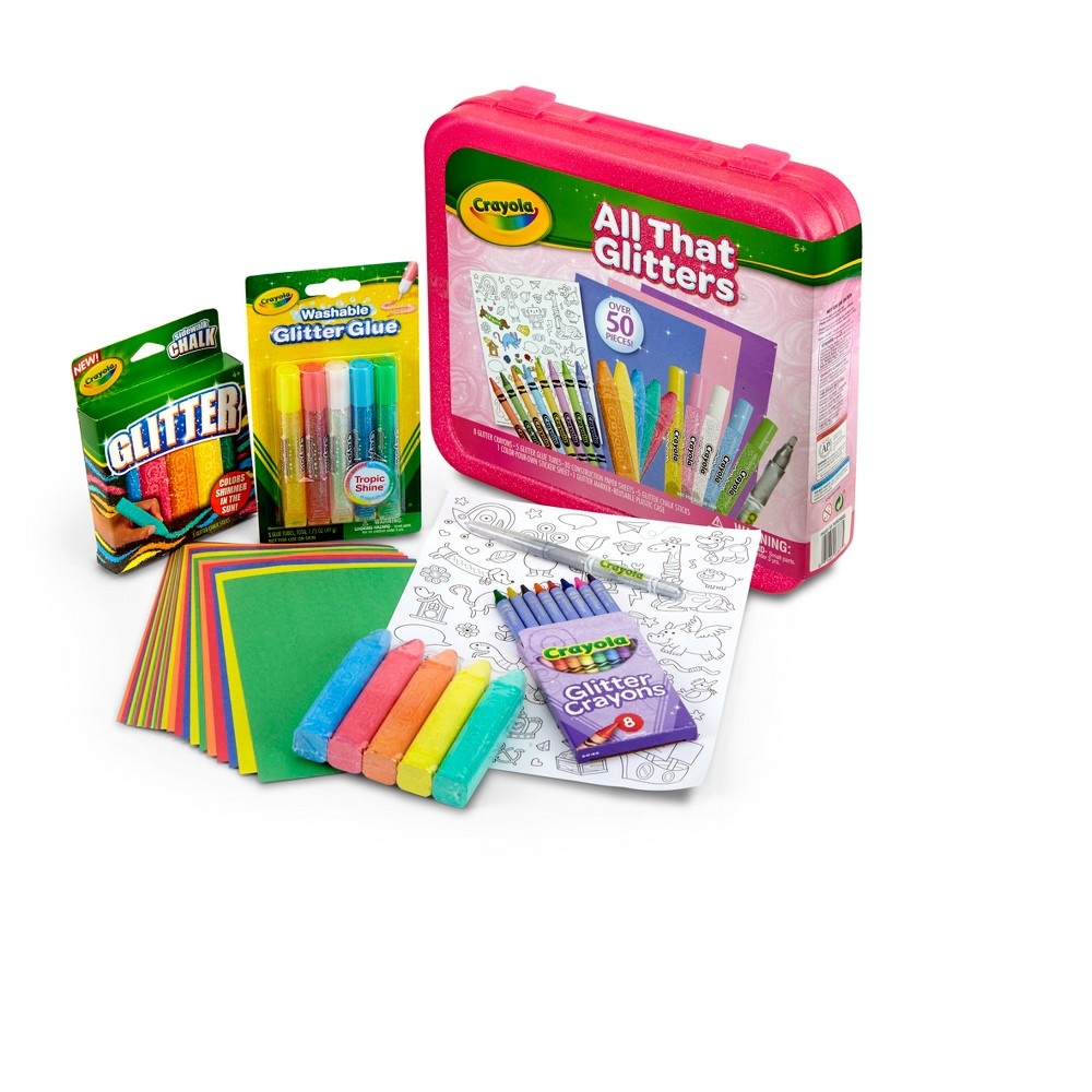 slide 2 of 6, Crayola All That Glitters Coloring Kit, 51 ct