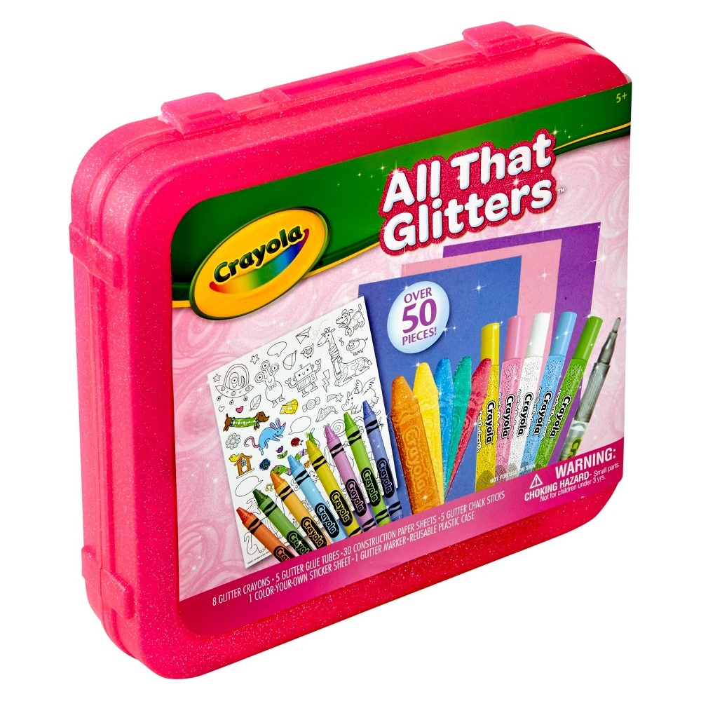 slide 3 of 6, Crayola All That Glitters Coloring Kit, 51 ct