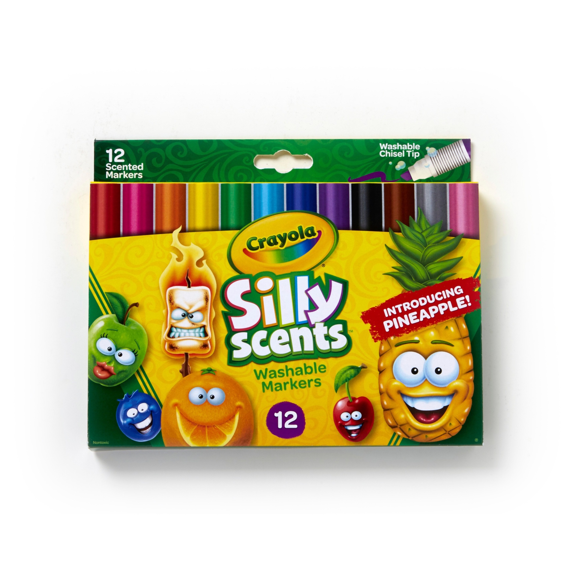 slide 1 of 7, Crayola 12ct Silly Scents Markers Chisel Tip, 12 ct