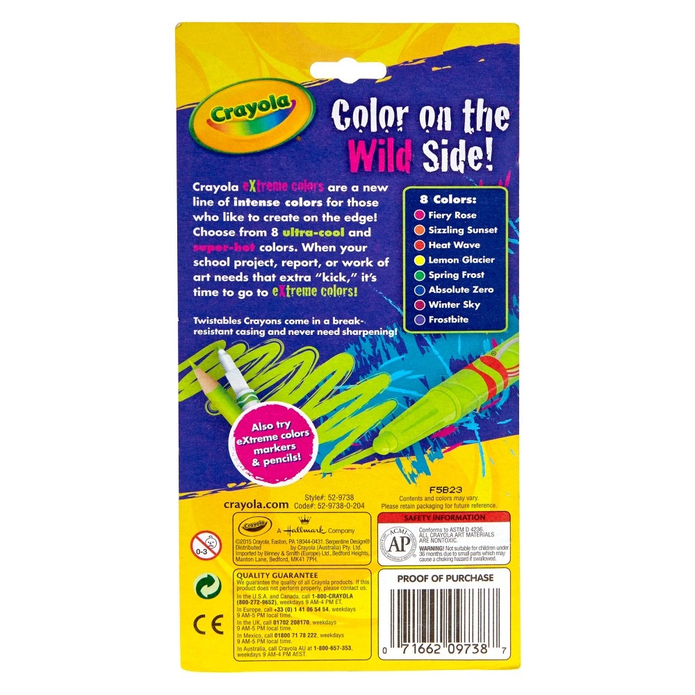 slide 4 of 5, Crayola Twistable Crayons eXtreme Colors, 8 ct