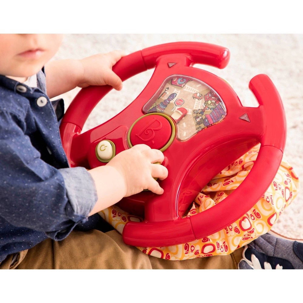 slide 4 of 6, B. toys Toy Steering Wheel YouTurns - Lights & Sounds, 1 ct