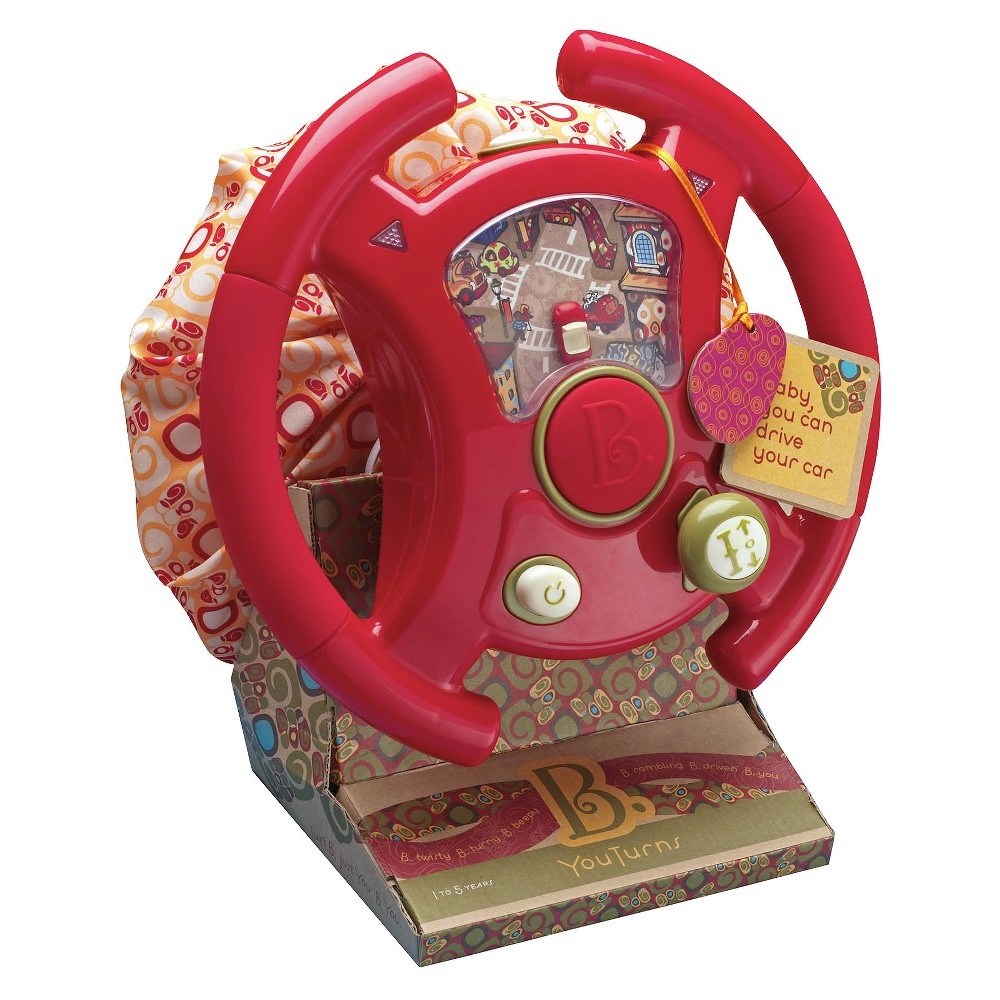 slide 6 of 6, B. toys Toy Steering Wheel YouTurns - Lights & Sounds, 1 ct