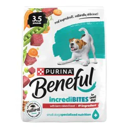 Purina Beneful IncrediBites Small Bite Real Beef Flavor Dry Dog Food for Small Dogs - 3.5lbs