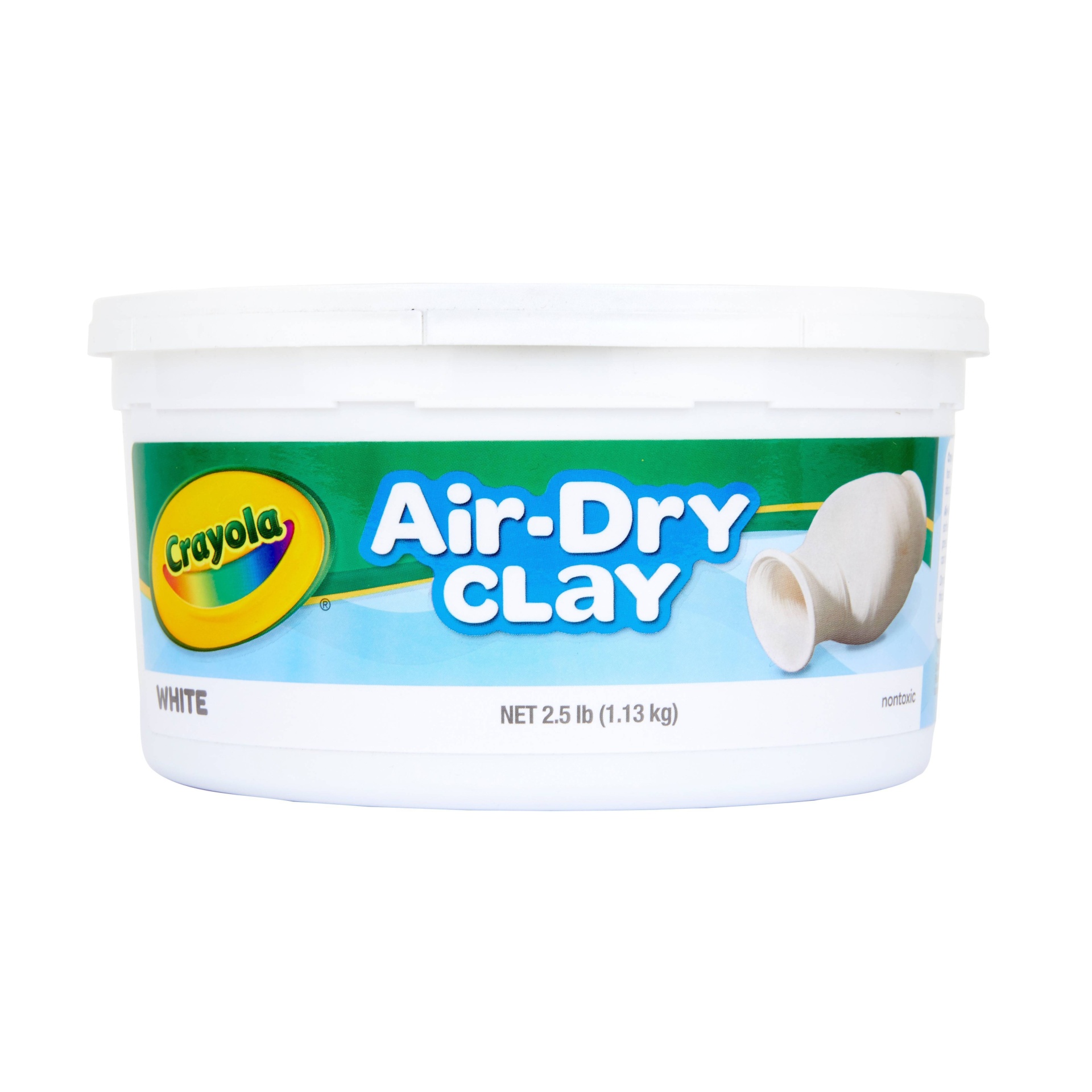 slide 1 of 5, Crayola 2.5lb Air Dry Clay White, 2.5 lb
