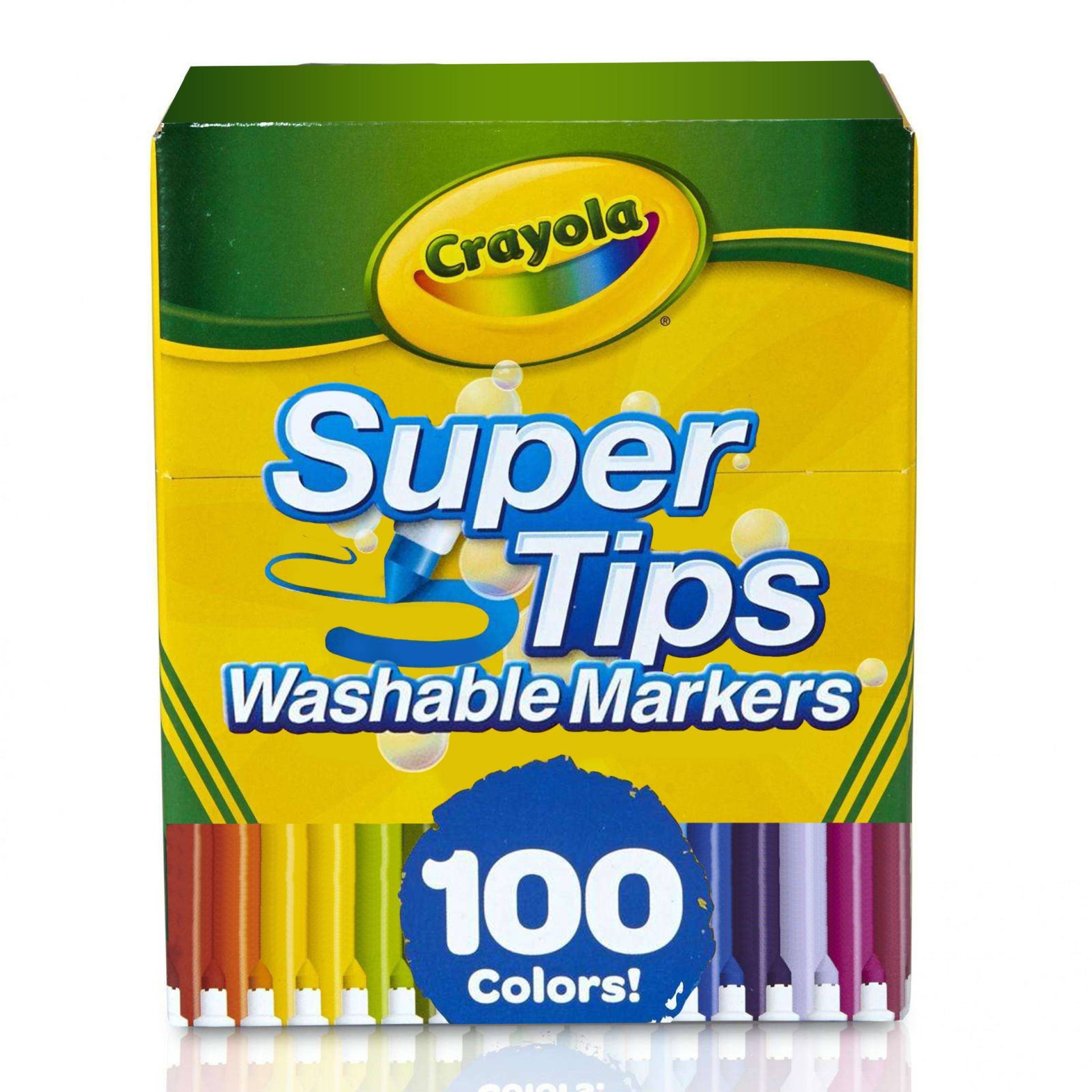 slide 1 of 9, Crayola 100ct Super Tips Washable Markers, 100 ct