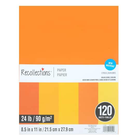 slide 1 of 2, 8.5" X 11" Mixed 24lb. Solid Core Paper Pack By Recollections, 120 Sheets, 8.5 in x 11 in