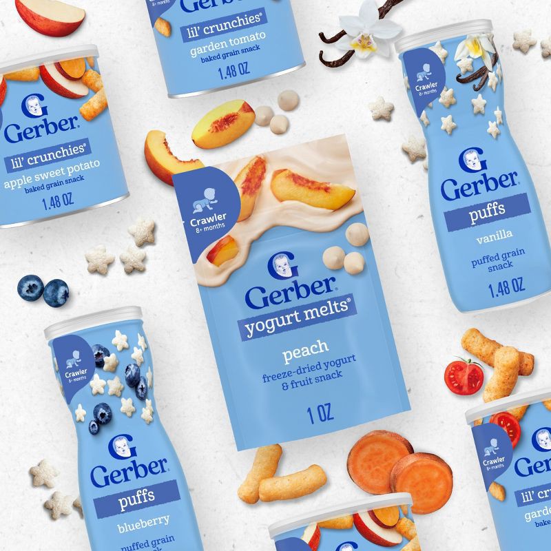 slide 7 of 9, Gerber Baby Food Vanilla Puffs Baby Snack- 1.48oz, 1.48 oz