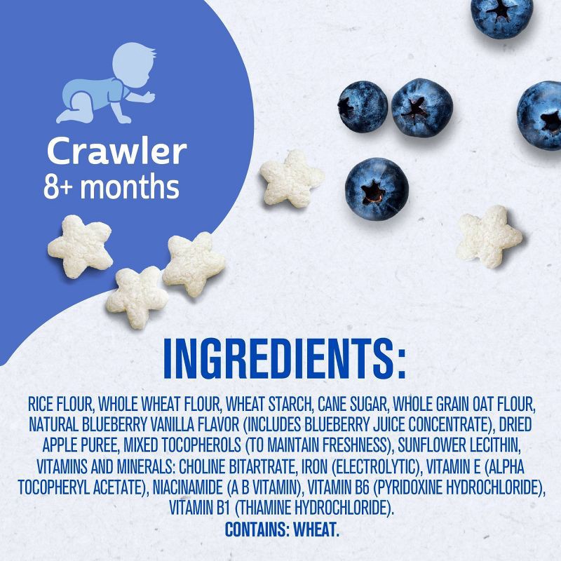 slide 9 of 9, Gerber Baby Food Blueberry Puffs Baby Snack - 1.48oz, 1.48 oz