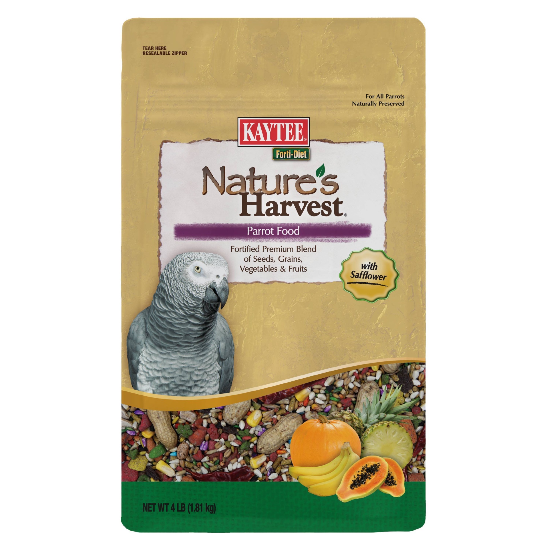 slide 1 of 1, Kaytee Nature's Harvest Parrot Pet, 64 oz