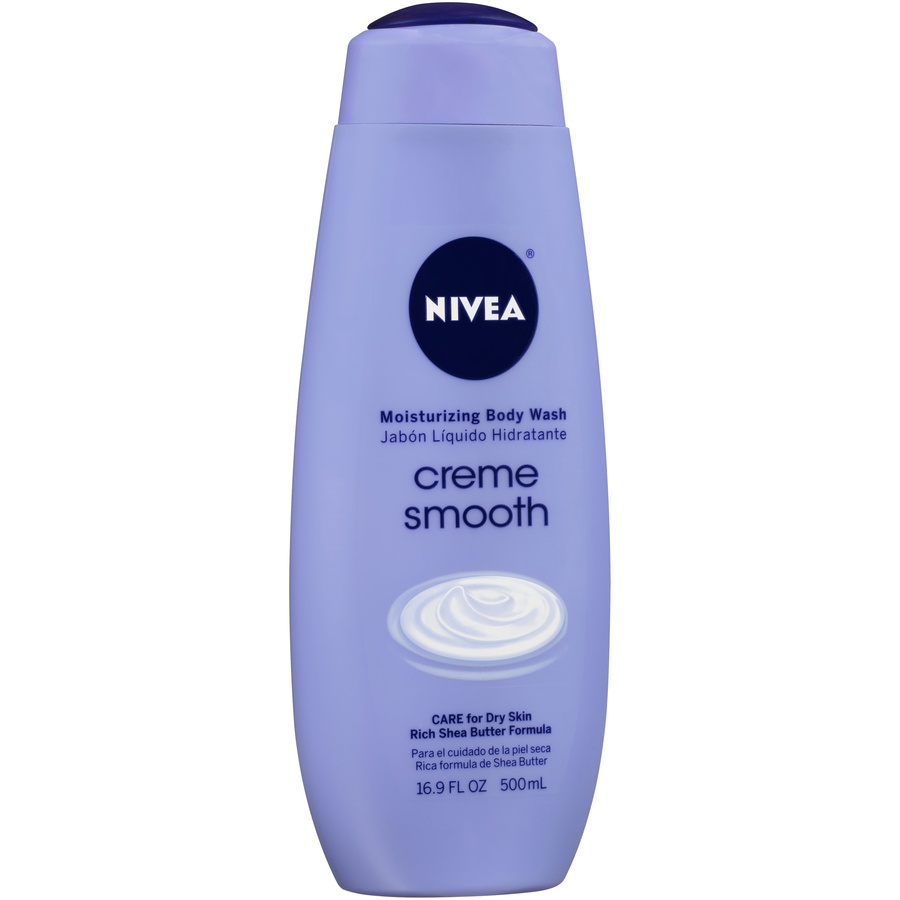 slide 2 of 7, Nivea Creme Smooth Moisturizing Body Wash, 16.9 fl oz