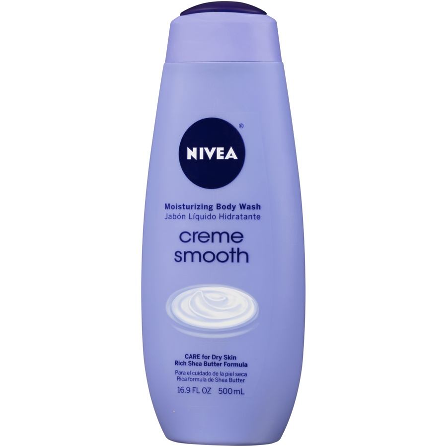 slide 3 of 7, Nivea Creme Smooth Moisturizing Body Wash, 16.9 fl oz