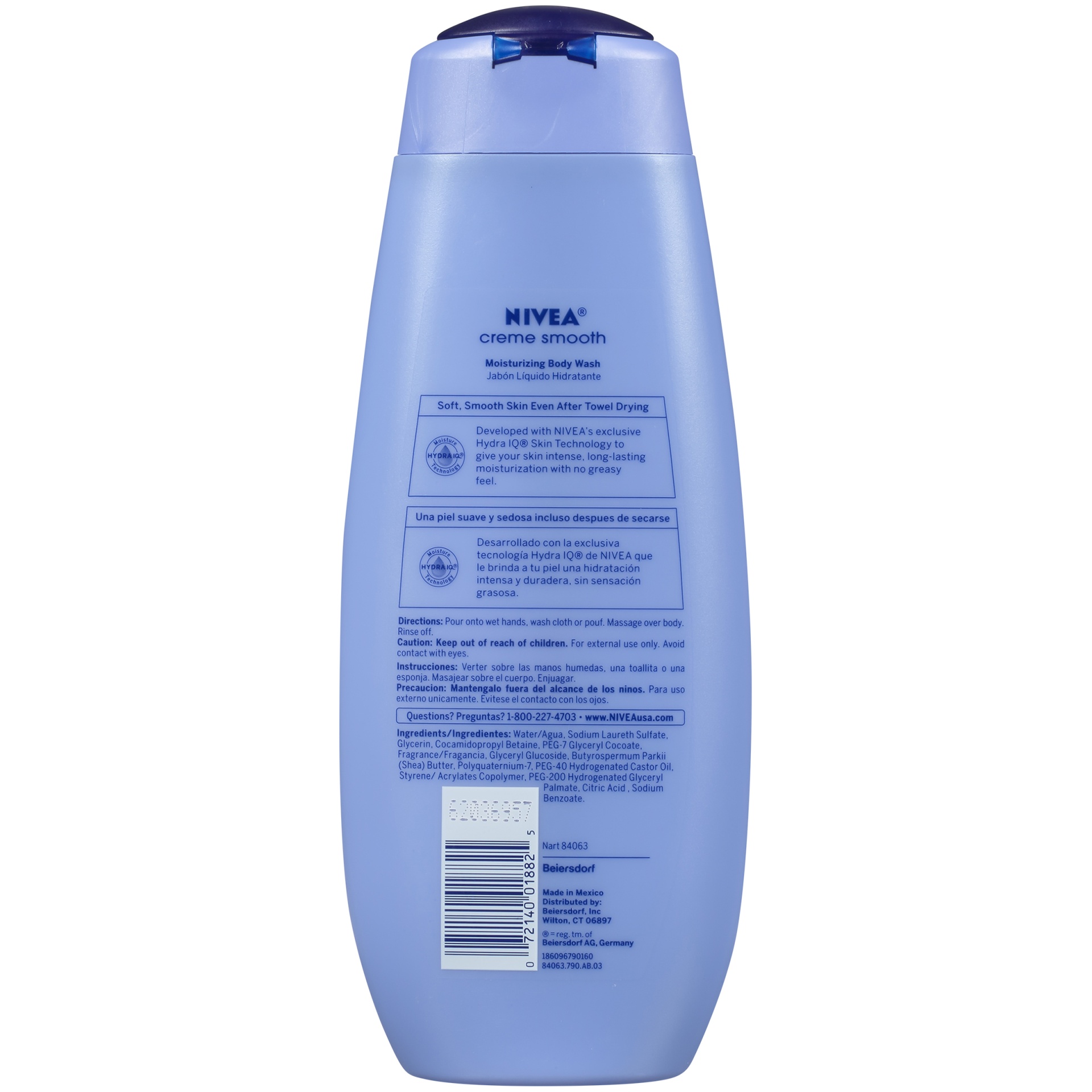 slide 6 of 7, Nivea Creme Smooth Moisturizing Body Wash, 16.9 fl oz