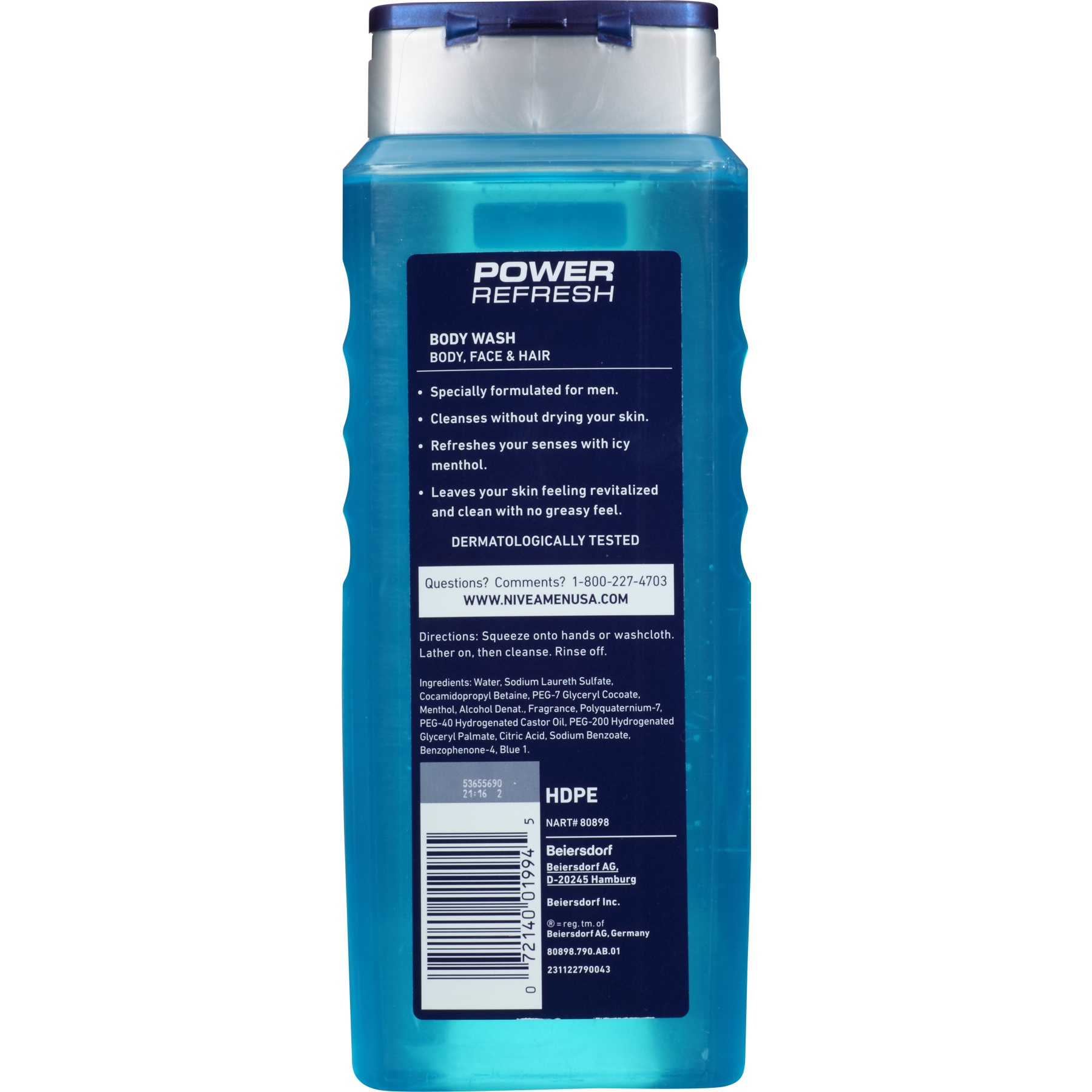 slide 6 of 7, Nivea Men Power Refresh Body Wash, 16.9 fl oz