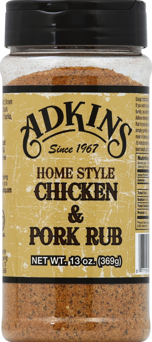slide 2 of 2, Adkins Chicken & Pork Rub, 1 ct