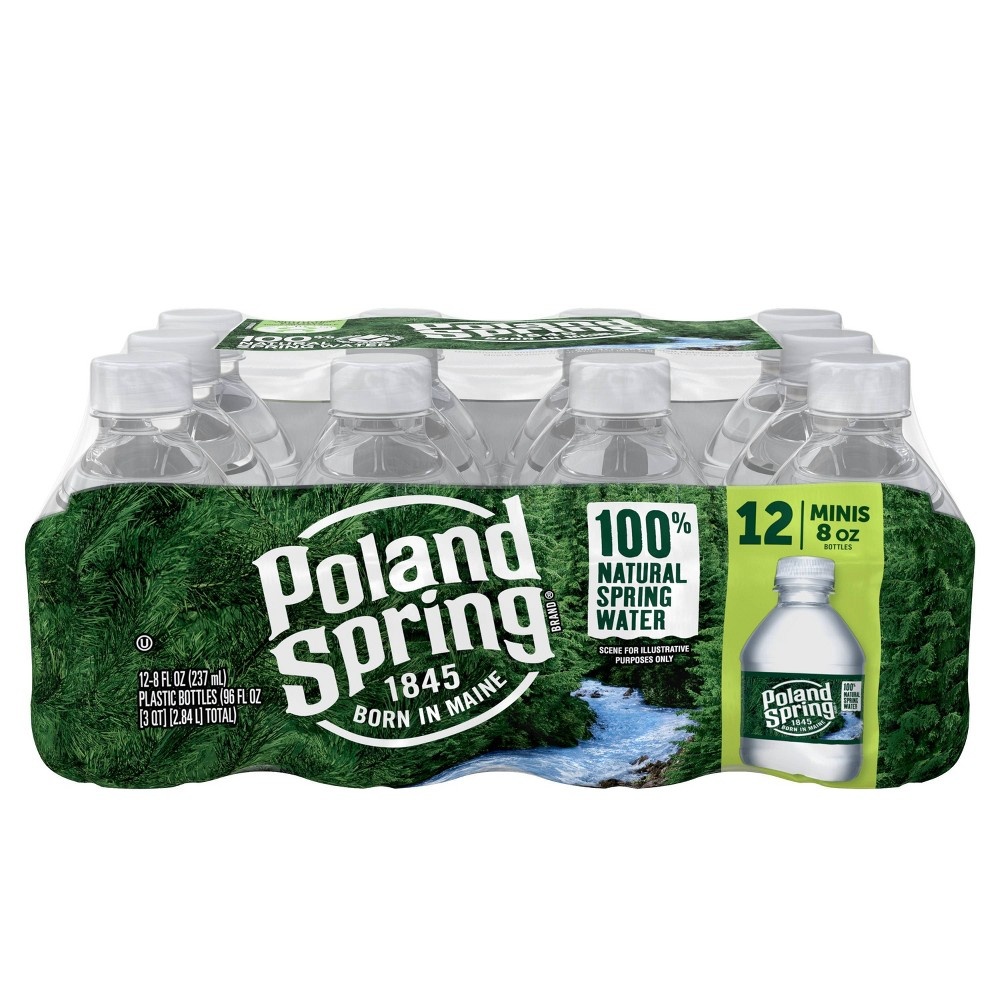 slide 2 of 5, Poland Spring Brand 100% Natural Spring Water / Mini Bottles, 12 ct, 8 fl oz