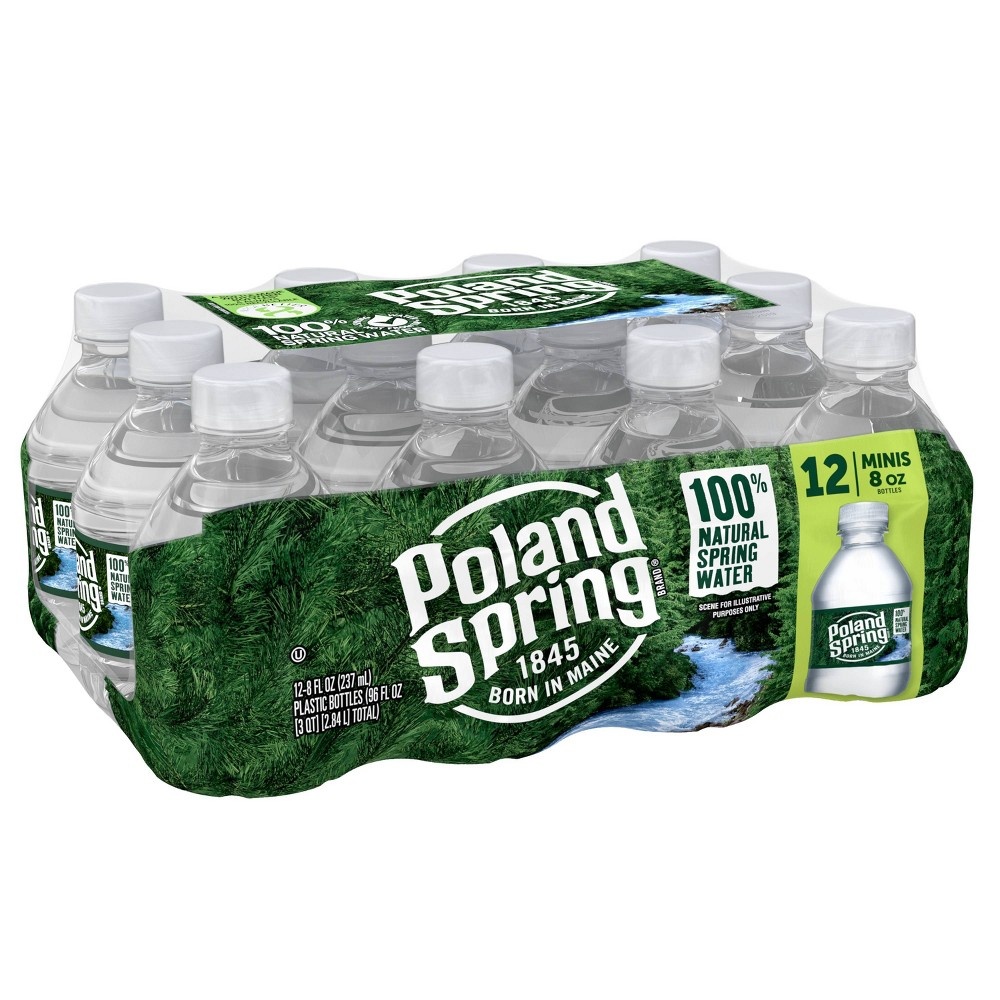 slide 5 of 5, Poland Spring Brand 100% Natural Spring Water / Mini Bottles, 12 ct, 8 fl oz