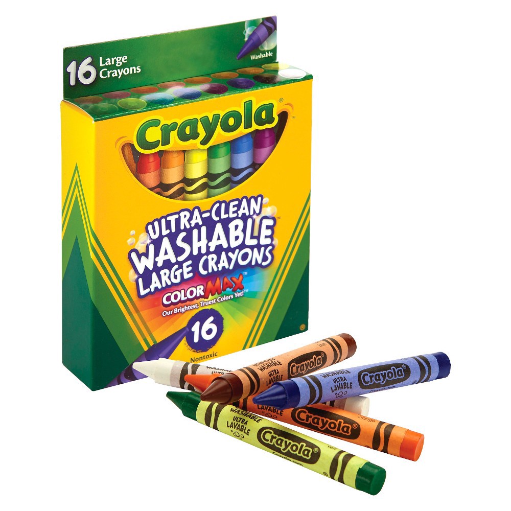 slide 3 of 3, Crayola 16ct Ultra Clean Washable Large Crayons, 16 ct