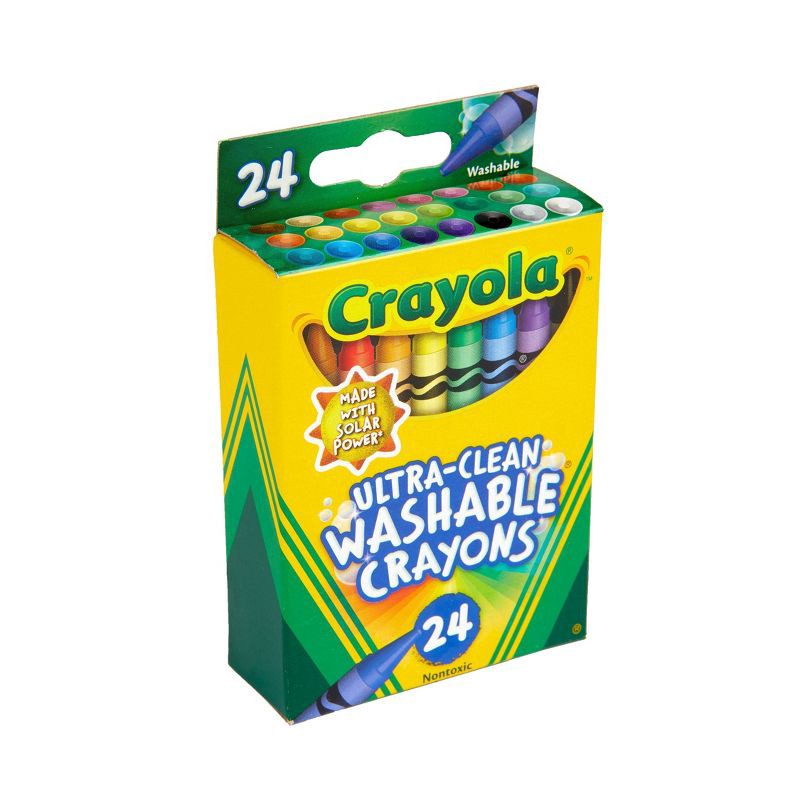 slide 2 of 7, Crayola 24ct Ultra Clean Washable Crayons Kids School Supplies Art Classroom Must Haves for Teachers Coloring Gift Ages 3+, 24 ct