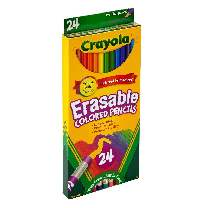 slide 2 of 4, Crayola Erasable Colored Pencils 24ct, 24 ct