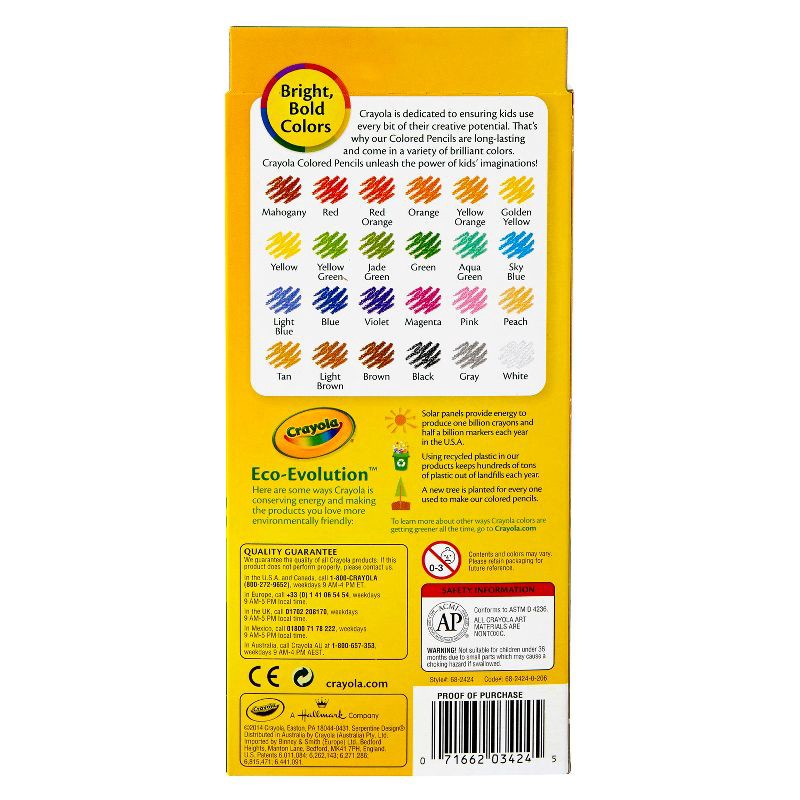 slide 4 of 4, Crayola Erasable Colored Pencils 24ct, 24 ct