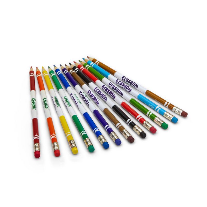 slide 3 of 4, Crayola Erasable Colored Pencils 12ct: Cute School Supplies for Kids, Classroom Must Haves, Drawing Tools, 12 ct