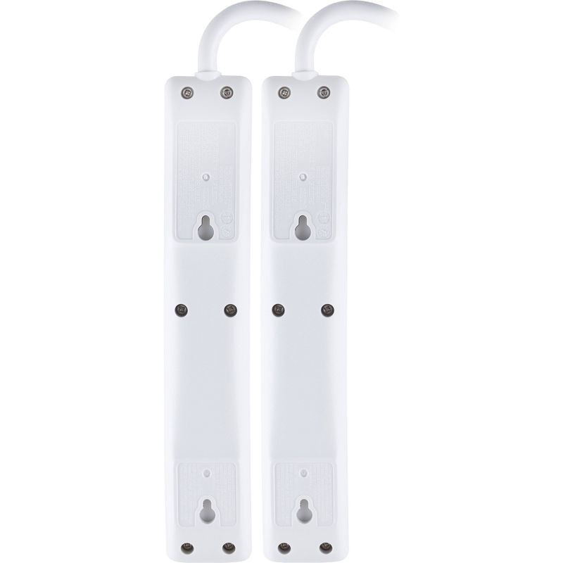 GE 2' Extension Cord with 6 Outlet Power Strip White