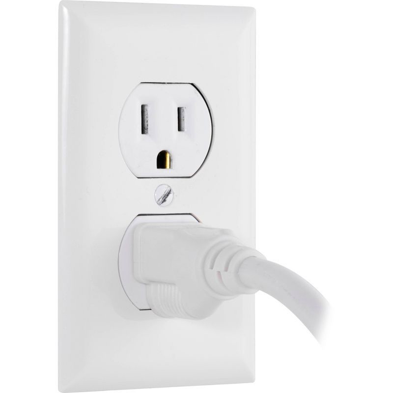 slide 4 of 9, General Electric GE 2' Extension Cord with 6 Outlet Power Strip White, 1 ct