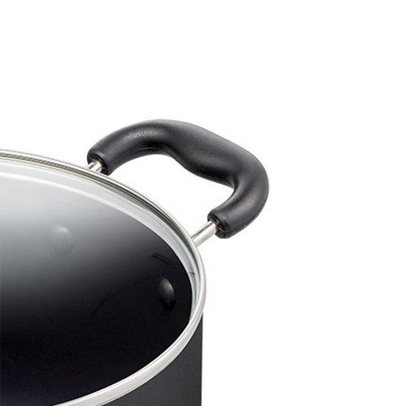 slide 2 of 8, T-fal 12qt Stock Pot with Lid, Simply Cook Nonstick Cookware Black, 12 qt