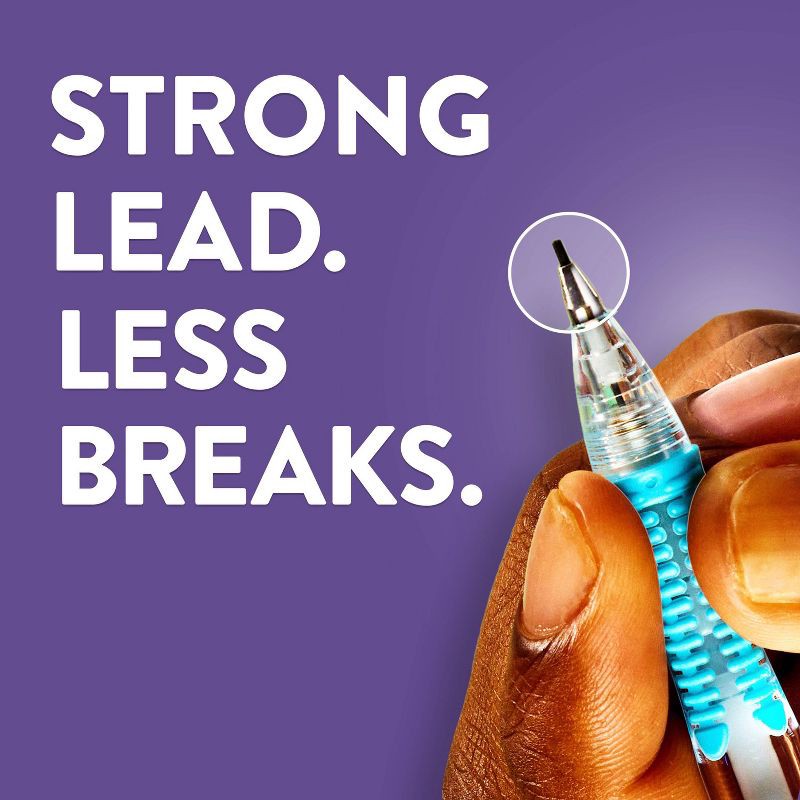 slide 3 of 8, Paper Mate Clear Point 3pk #2 Mechanical Pencils with Eraser & Refill 0.7mm Assorted Colors: Papermate Led Pencils, 3 ct