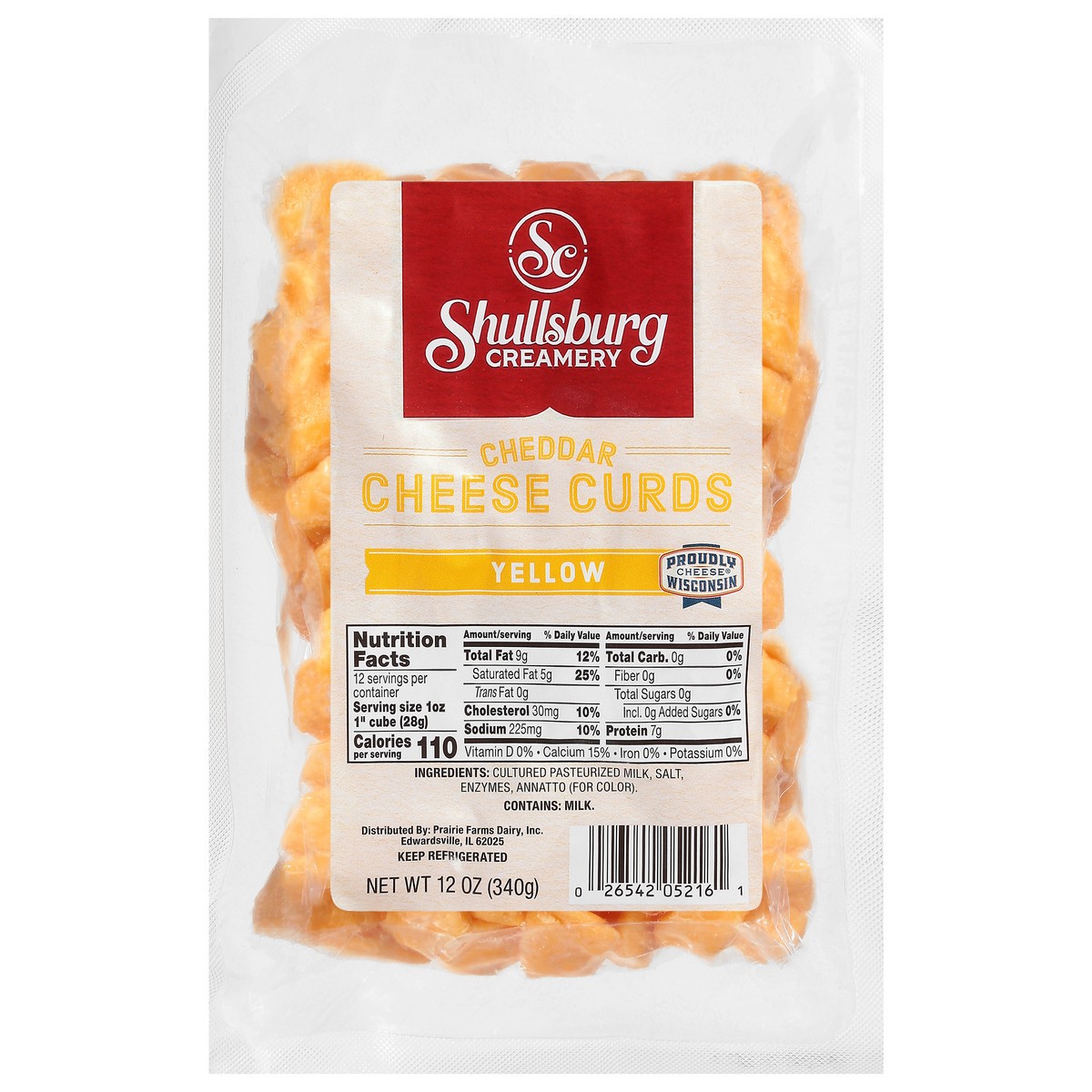 slide 1 of 13, Shullsburg Creamery Cheddar Yellow Cheese Curds 12 oz, 12 oz