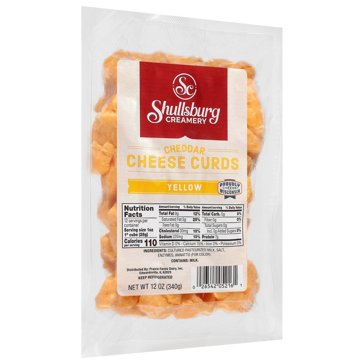 slide 8 of 13, Shullsburg Creamery Cheddar Yellow Cheese Curds 12 oz, 12 oz