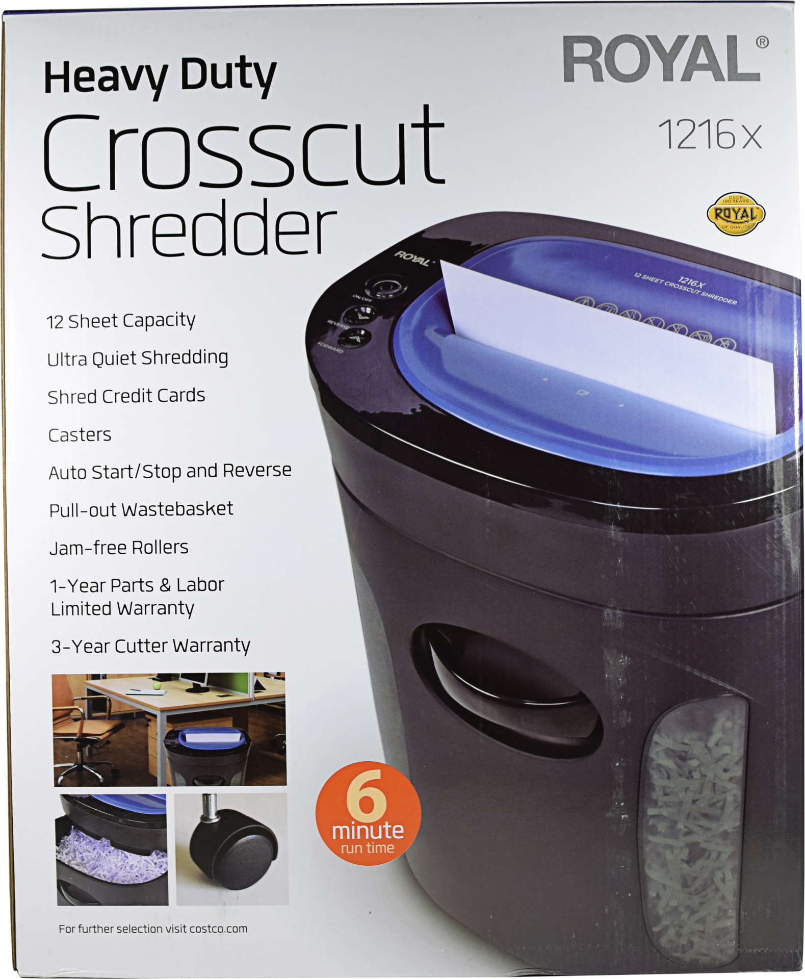 slide 1 of 1, Royal  Cross Cut Paper Shredder, 