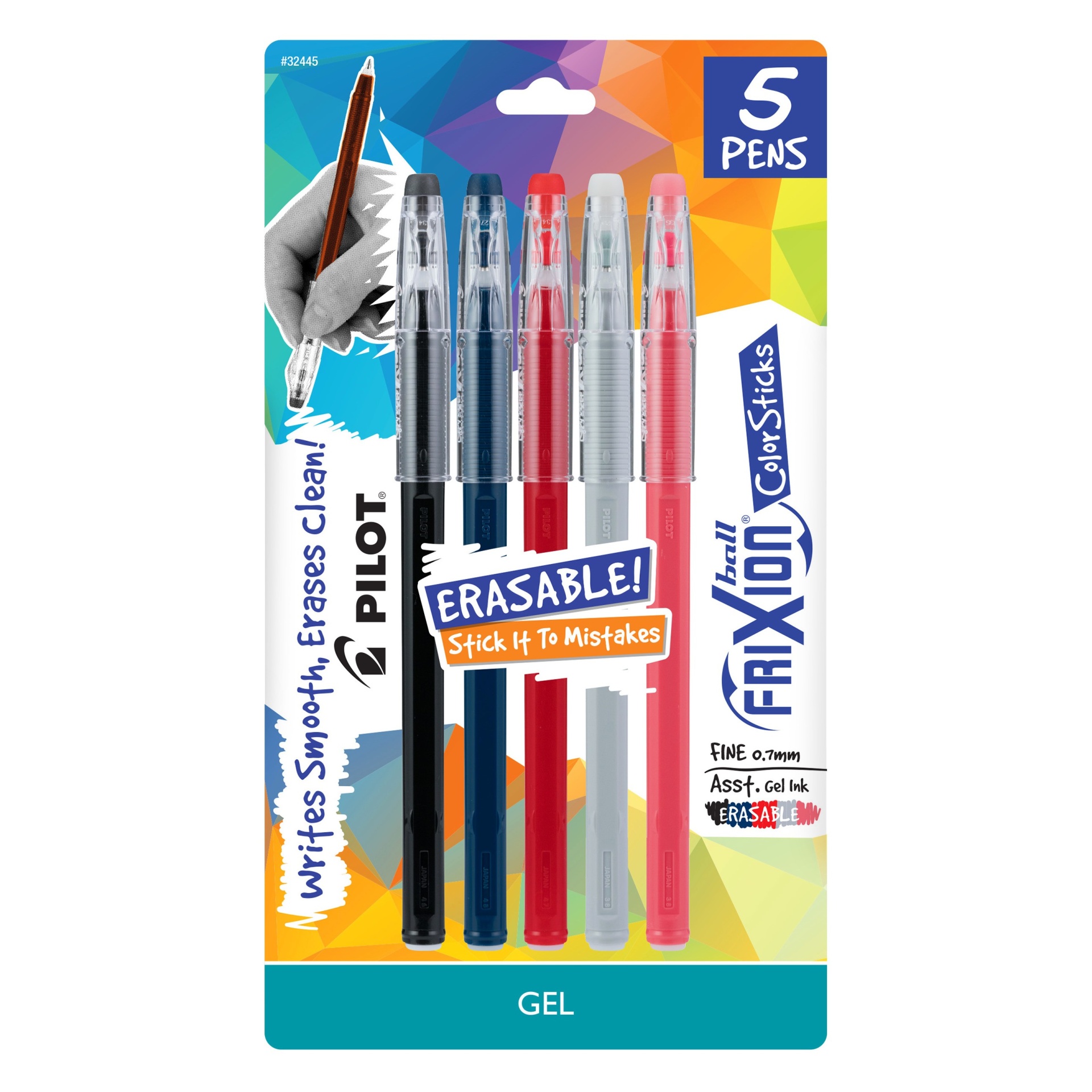 slide 1 of 2, Pilot Frixion Erasable Color Sticks - Multicolor, 5 ct