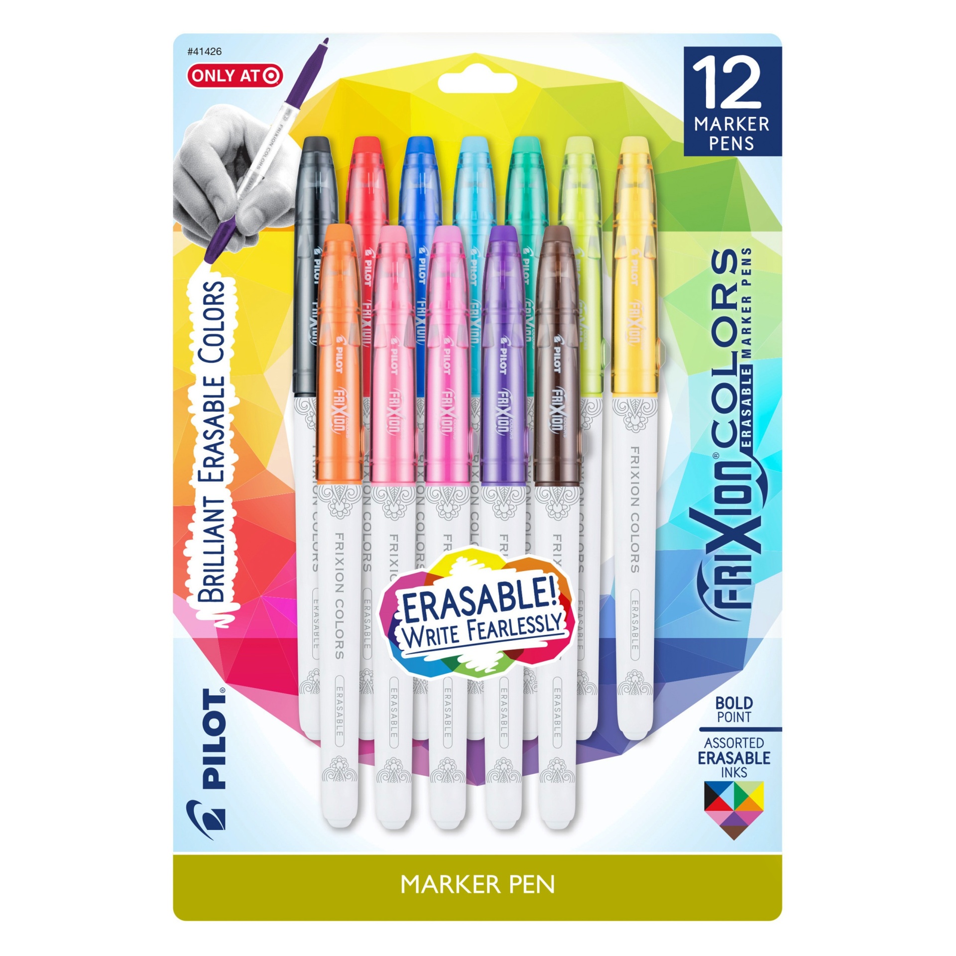 slide 1 of 2, Pilot Frixion Erasable Marker Pens - Multicolor, 12 ct