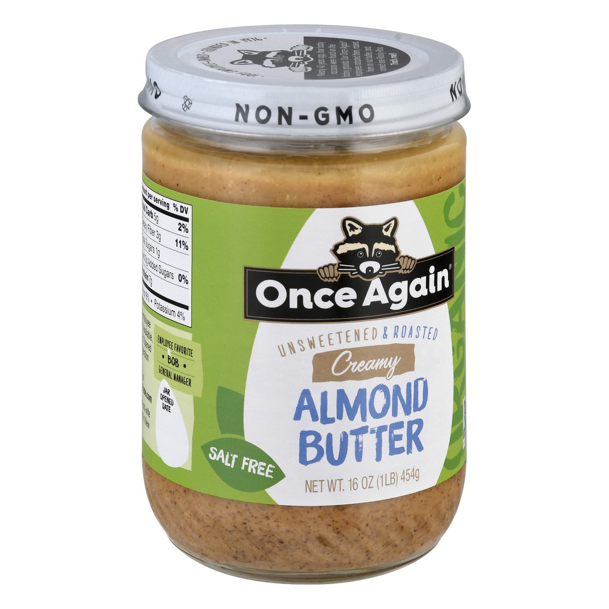 slide 2 of 9, Once Again Nut Butter Organic Almond Butter Creamy No Salt, 16 oz