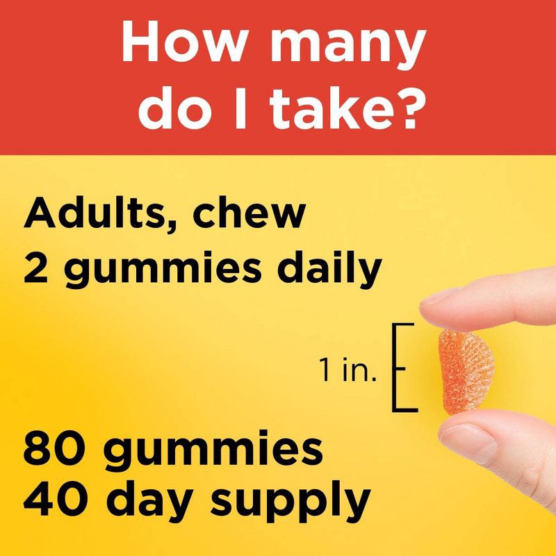 slide 6 of 9, Nature Made Vitamin C 250 mg Per Serving for Immune Support Gummies - Tangerine Flavored - 80ct, 80 ct; 250 mg