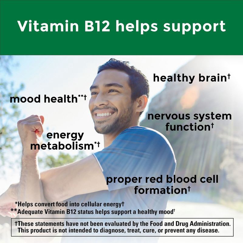 slide 5 of 9, Nature Made Vitamin B12 1000 mcg, Energy Metabolism Support, Vitamin B 12 Time Release Tablets - 160ct, 160 ct