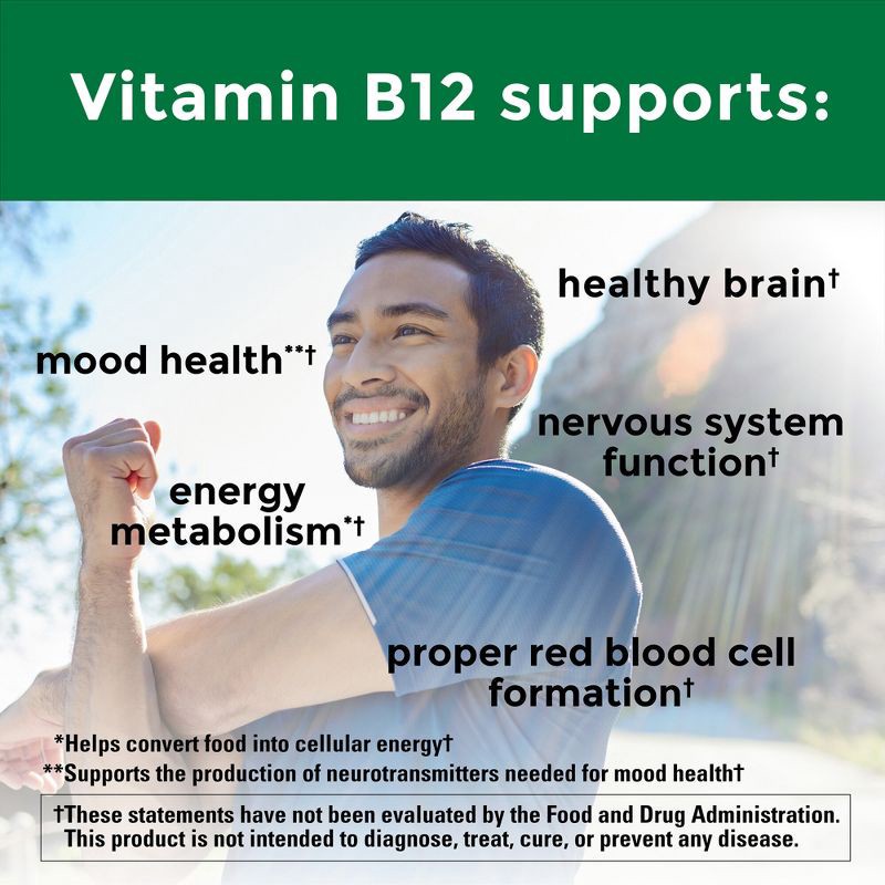 slide 9 of 9, Nature Made Vitamin B12 1000 mcg, Energy Metabolism Support, Vitamin B 12 Time Release Tablets - 160ct, 160 ct