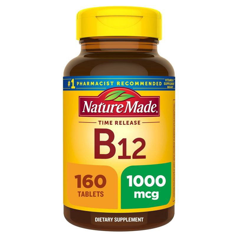 slide 1 of 9, Nature Made Vitamin B12 1000 mcg, Energy Metabolism Support, Vitamin B 12 Time Release Tablets - 160ct, 160 ct