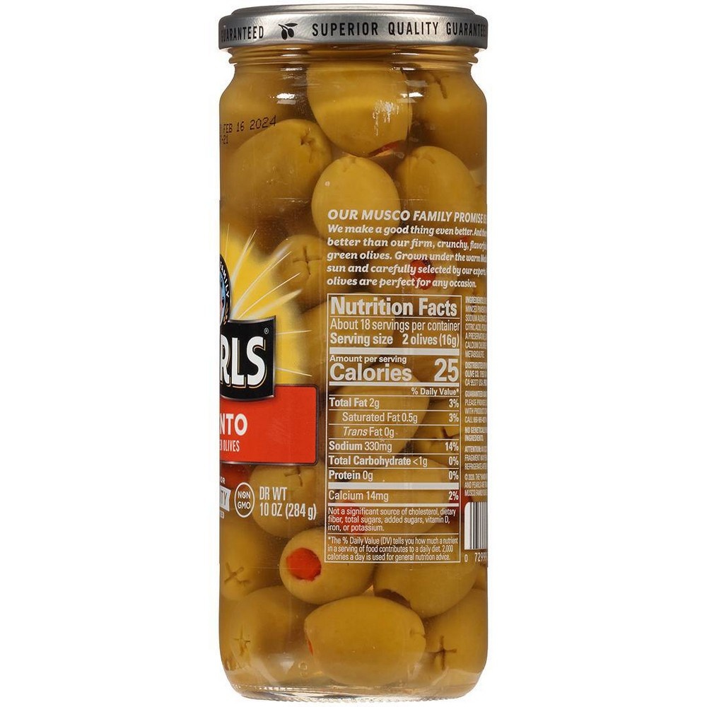 slide 4 of 4, Pearls Pimiento Stuffed Manzanilla Olives - 10oz, 10 oz