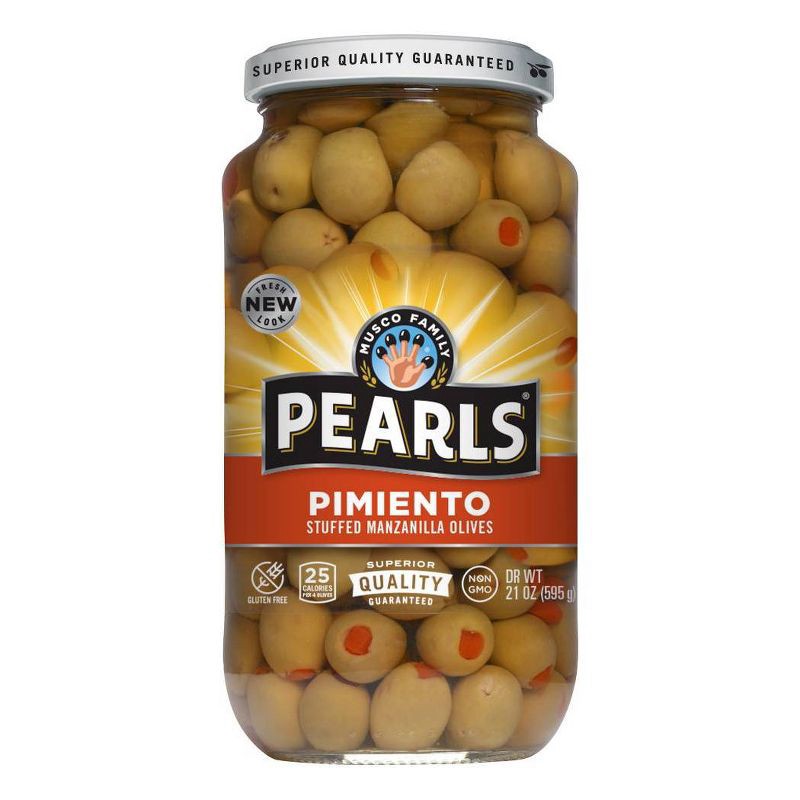 slide 1 of 4, Pearls Pimiento Stuffed Manzanilla Olives - 21oz, 21 oz