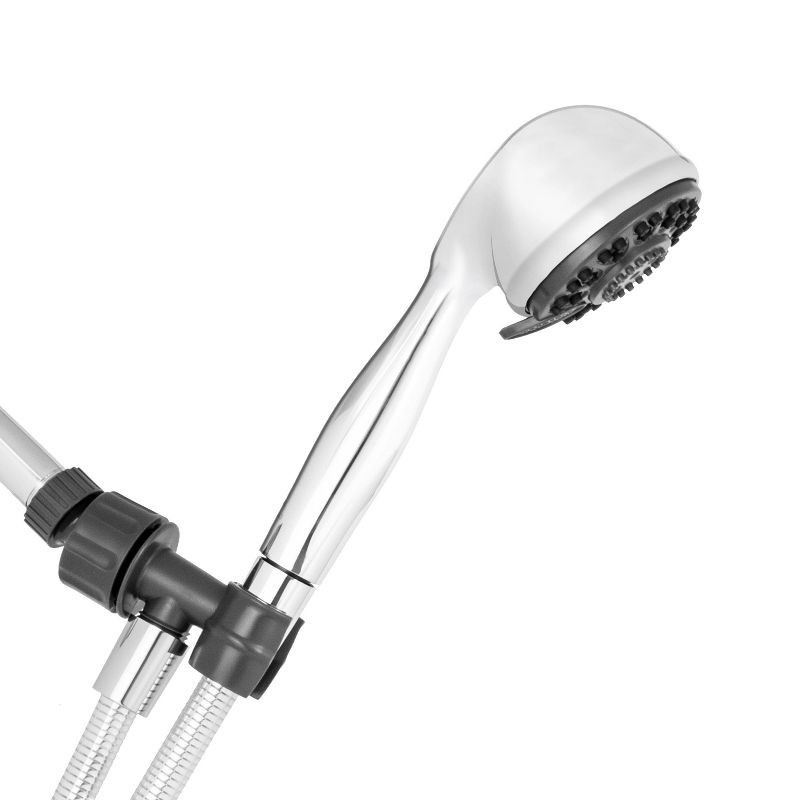 slide 6 of 9, Waterpik EcoFlow Hand Held Shower Head 4-mode Chrome : Microfiber, Machine Washable, Non-Slip Backing, 1 ct