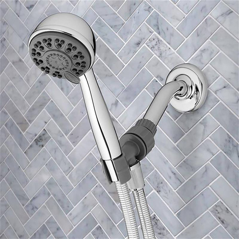 slide 7 of 9, Waterpik EcoFlow Hand Held Shower Head 4-mode Chrome : Microfiber, Machine Washable, Non-Slip Backing, 1 ct