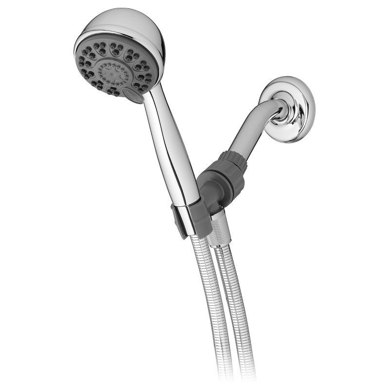 slide 1 of 9, Waterpik EcoFlow Hand Held Shower Head 4-mode Chrome : Microfiber, Machine Washable, Non-Slip Backing, 1 ct