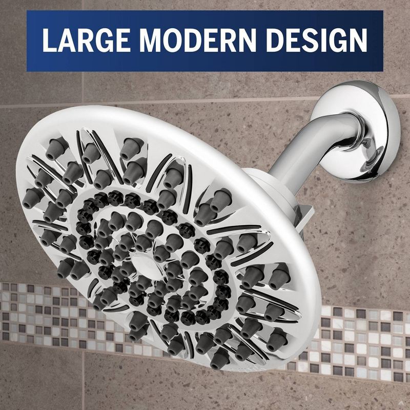 slide 5 of 10, RainFall Shower Head 7-mode Chrome- Waterpik: EPA WaterSense Certified, 1.8 GPM, Wall Mounted, 1 ct