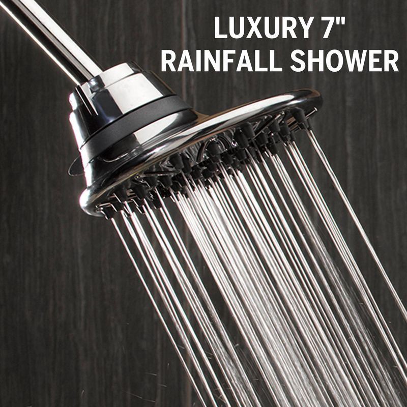 slide 6 of 10, RainFall Shower Head 7-mode Chrome- Waterpik: EPA WaterSense Certified, 1.8 GPM, Wall Mounted, 1 ct